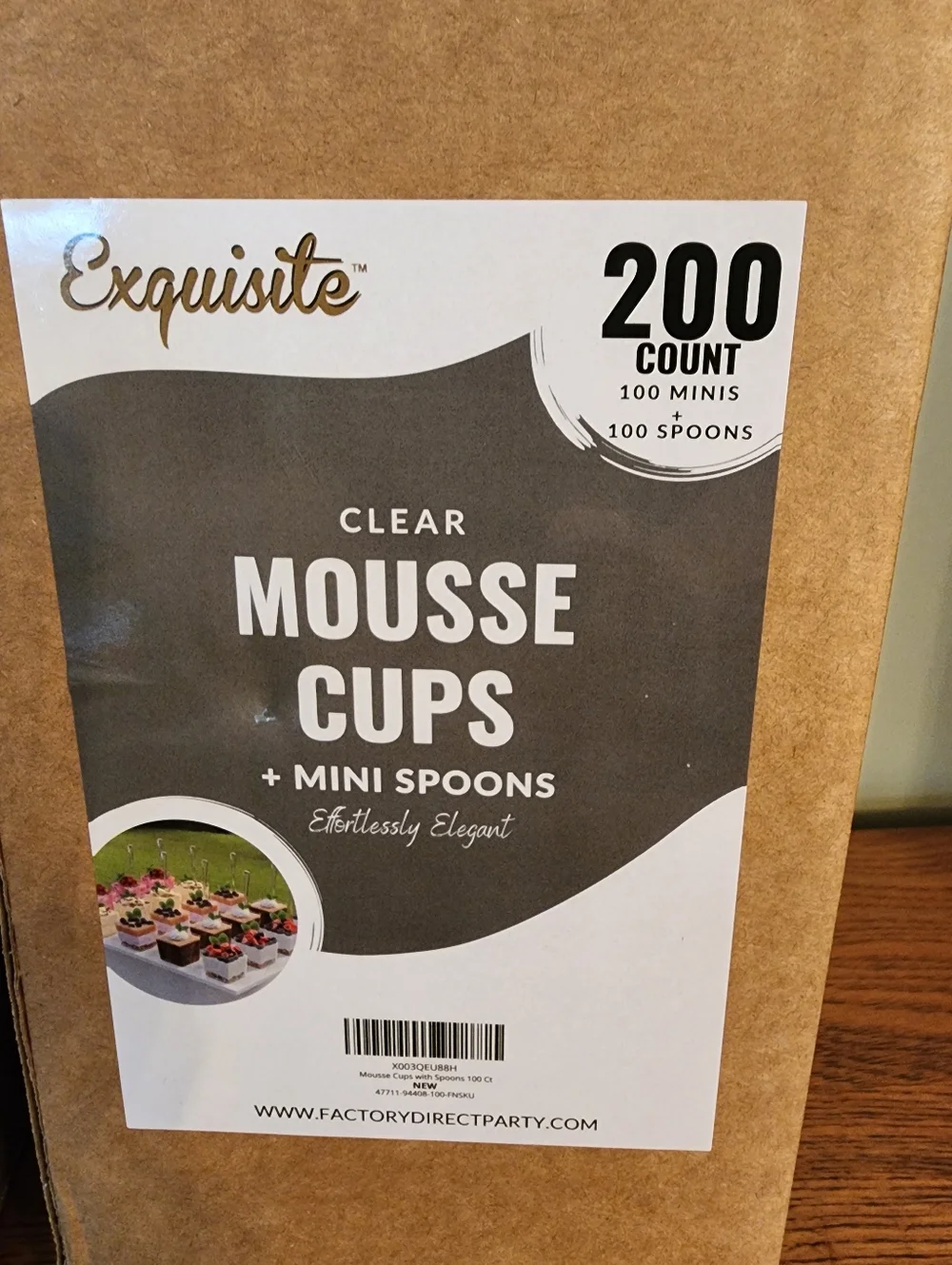 Exquisite Mousse Cups W/mini Spoons